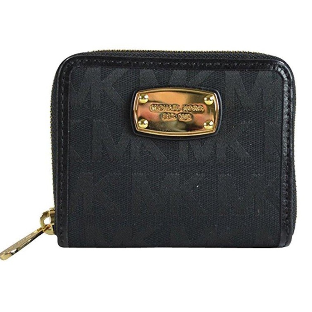 Michael Kors Black Mini Bifold Wallet Coin Pouch